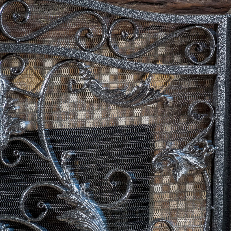 Fleur De Lis Living Almaden Iron Fireplace Screen & Reviews Wayfair